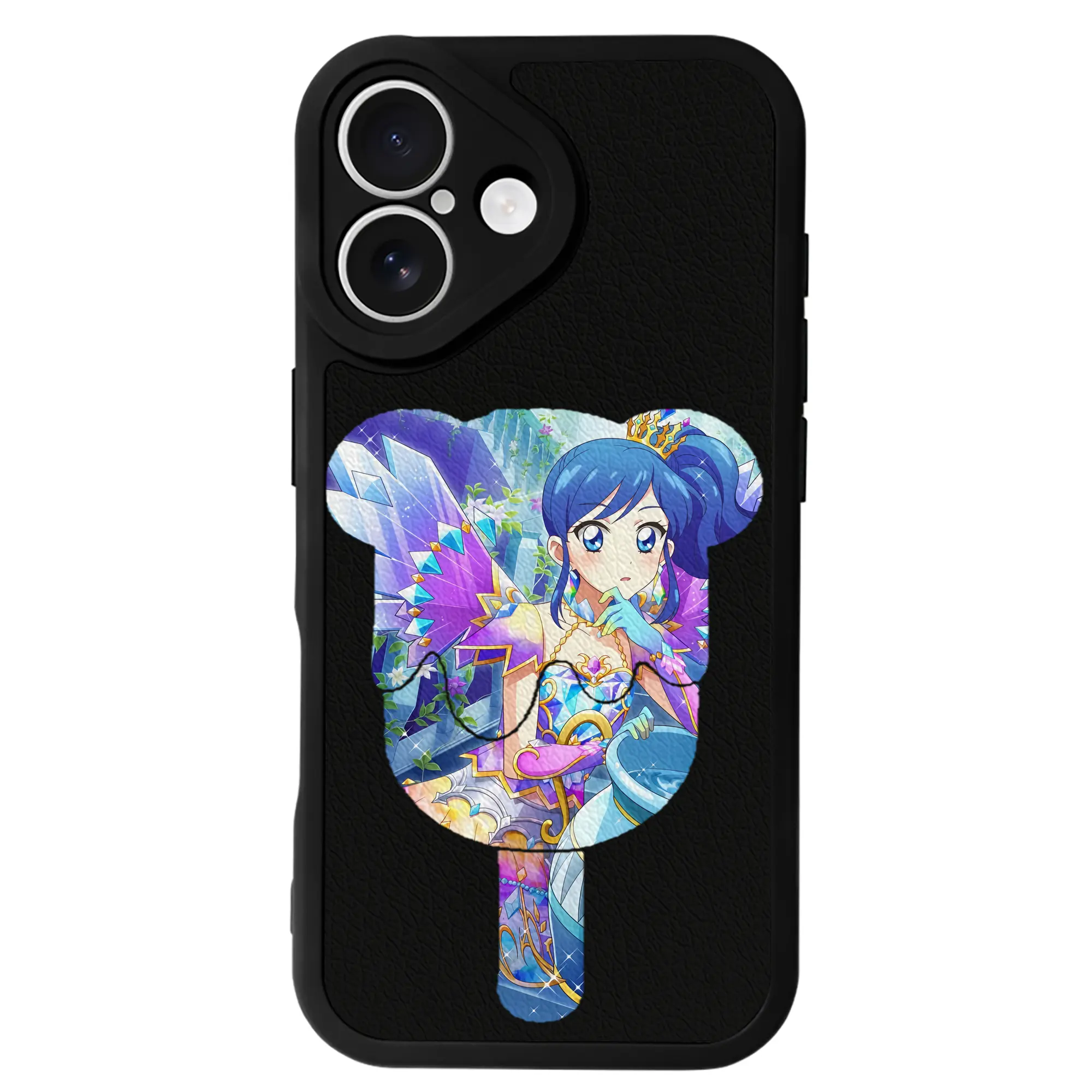 アイカツ グッズ 霧矢 あおい - IPhone 16シリーズ対応 ・ シリコンスマホケース ・ レザー調 ・ 高精度フィット ・ 耐衝撃 ・ ワイヤレス充電対応 ・ 精密カット